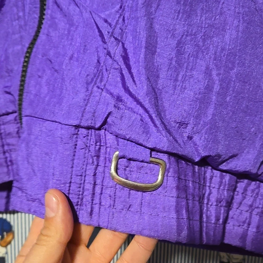 Vintage 80s Hot Spices Reversible Colorblock Ski Outdoor Jacket Purple Pink Blue
